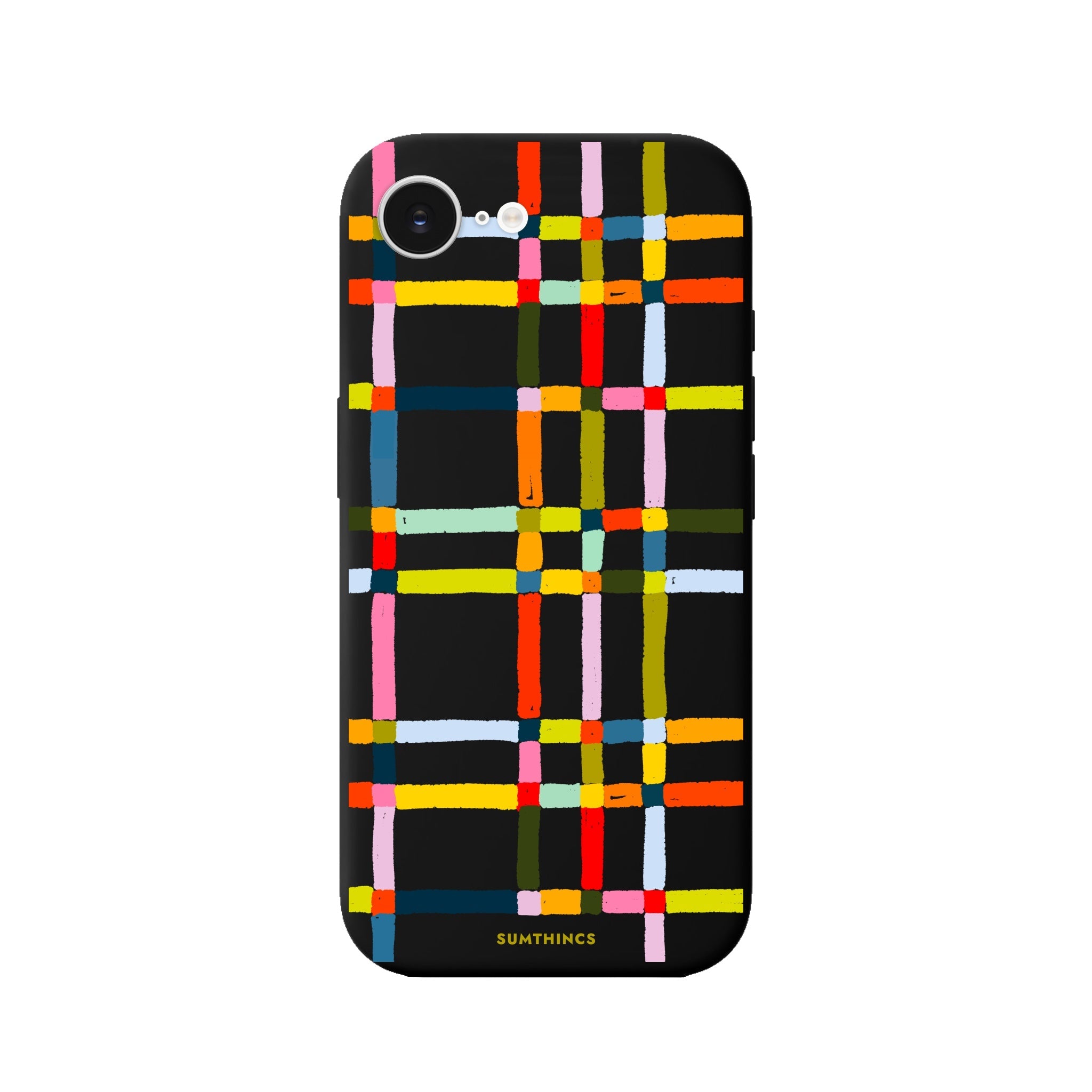 iPhone 16E Sunny Stripes Premium Telefon Kılıfı Siyah - SUMTHINCS