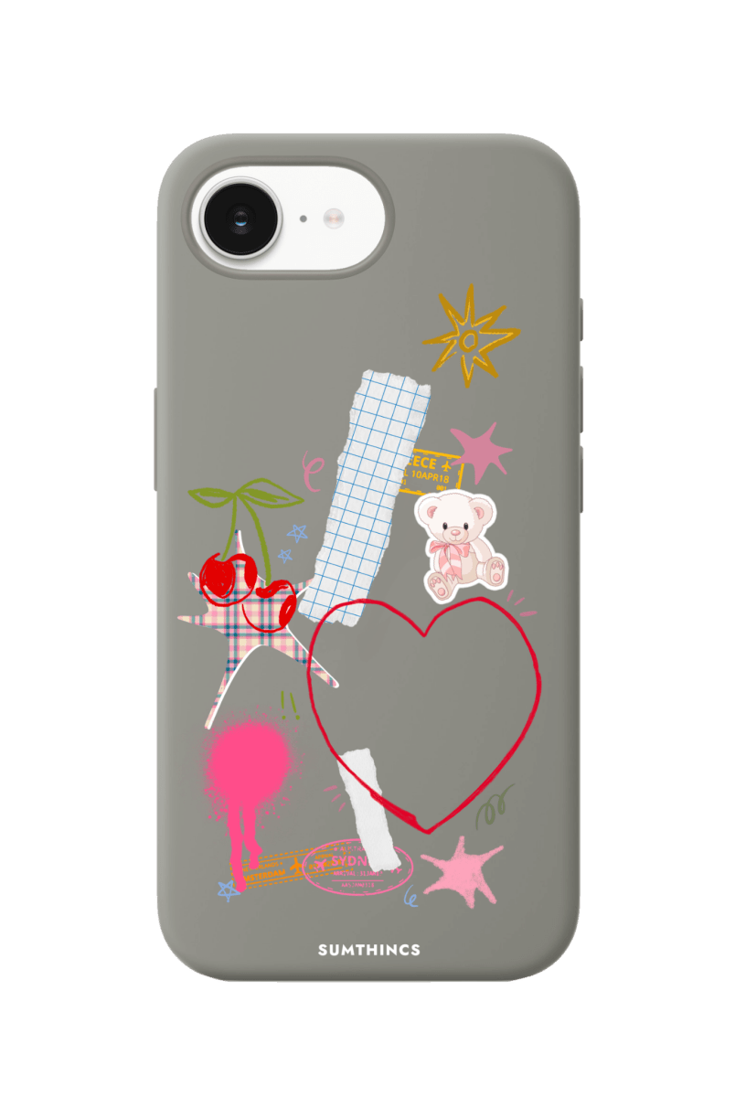 iPhone 16E Sweet Chaos Premium Telefon Kılıfı Gri - SUMTHINCS