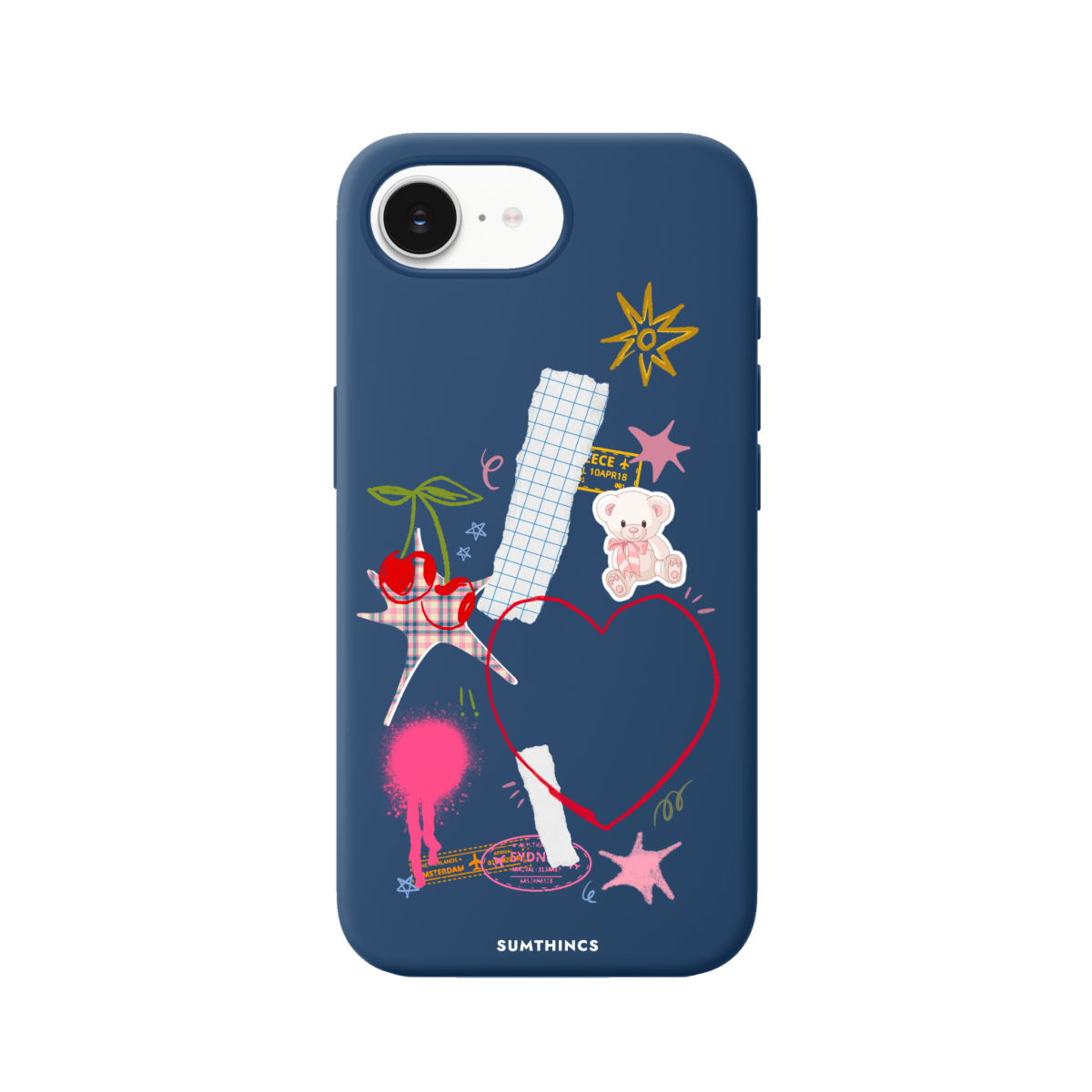 iPhone 16E Sweet Chaos Premium Telefon Kılıfı Pasifik Mavi - SUMTHINCS