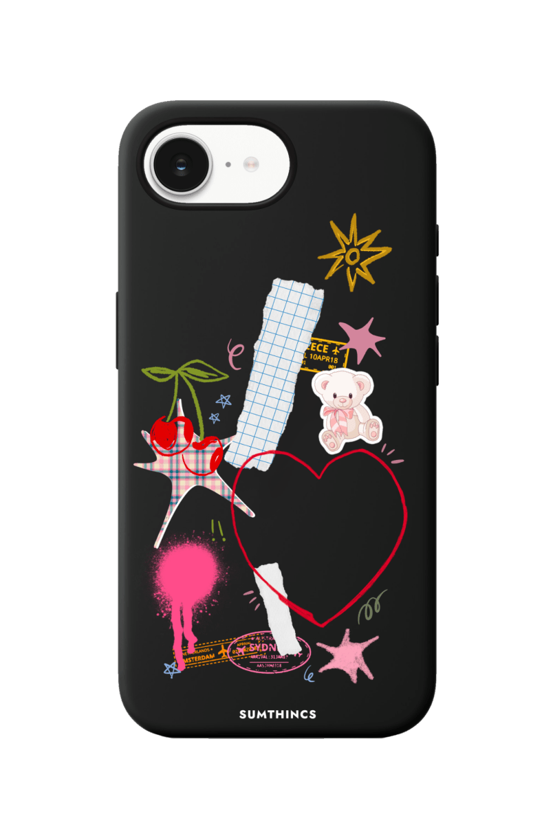 iPhone 16E Sweet Chaos Premium Telefon Kılıfı Siyah - SUMTHINCS