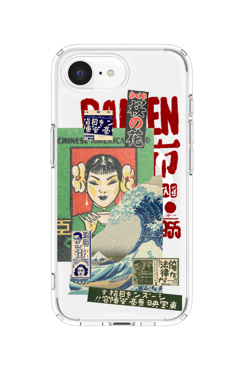 iPhone 16E Vintage Poster Clear Magsafe Şeffaf Telefon Kılıfı - SUMTHINCS