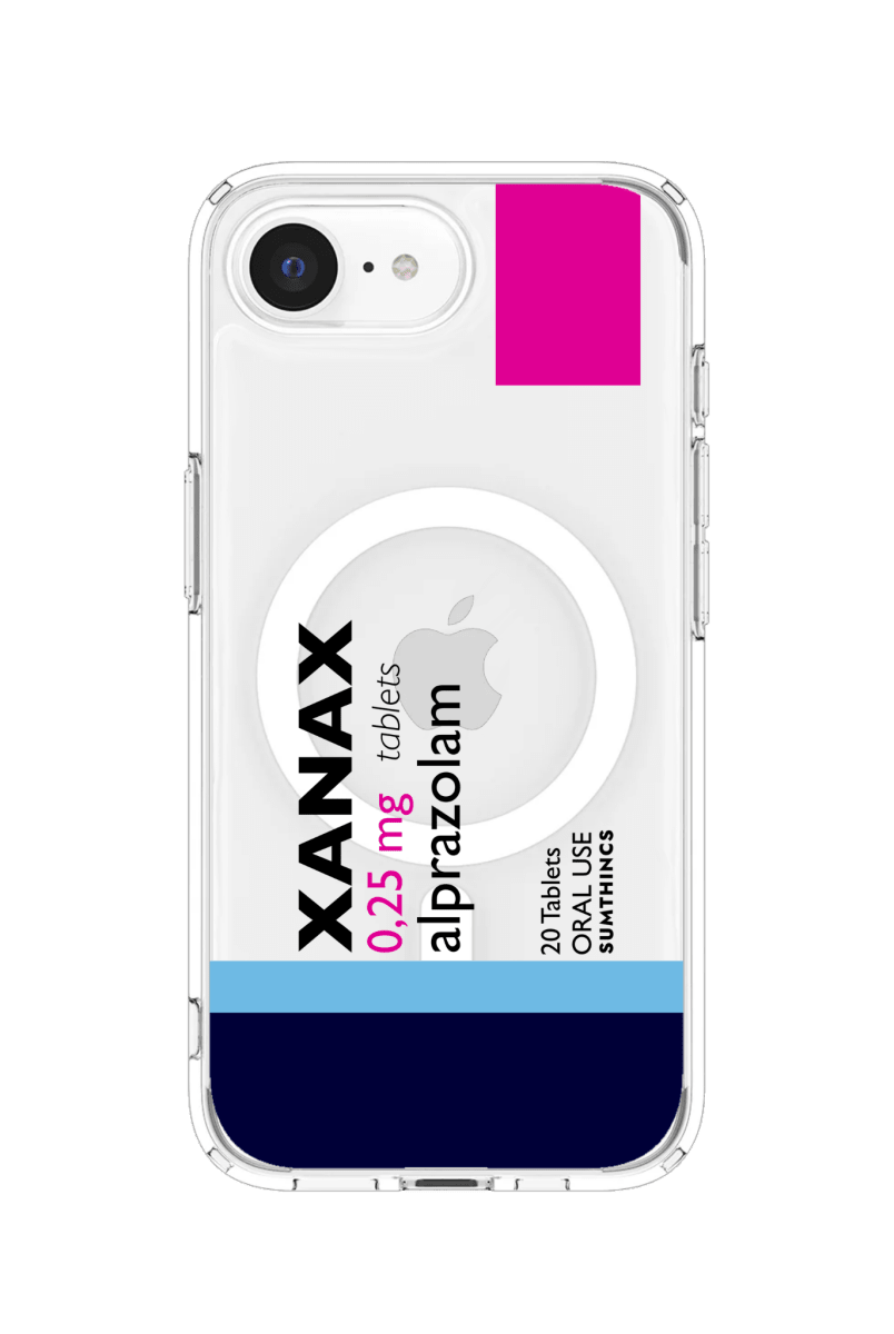 iPhone 16E Xanax Clear Magsafe Telefon Kılıfı - Sumthincs