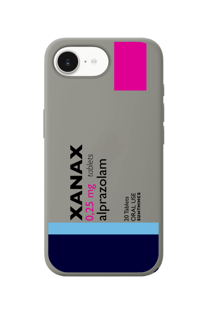 iPhone 16E Xanax Premium Telefon Kılıfı Gri - Sumthincs