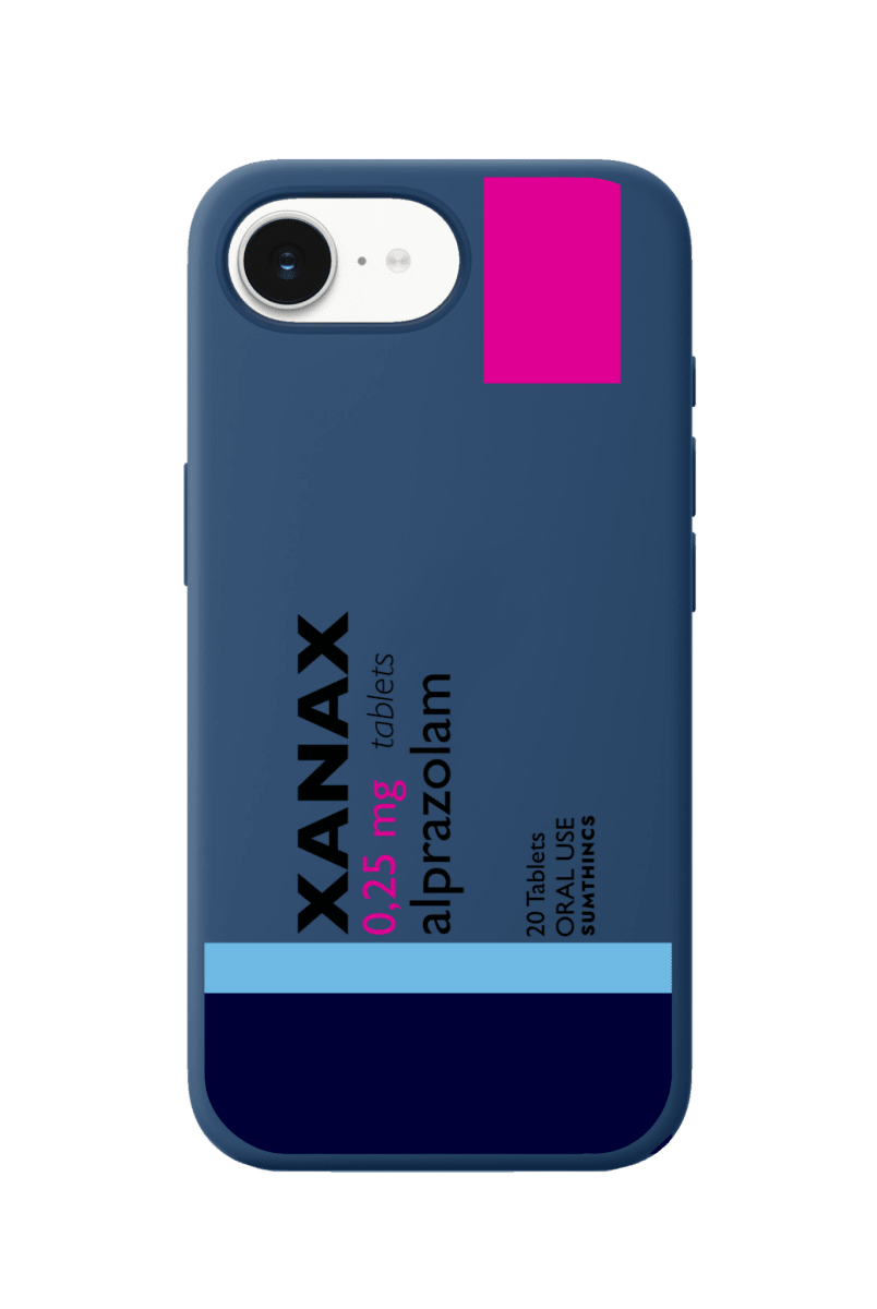 iPhone 16E Xanax Premium Telefon Kılıfı Pasifik Mavi - Sumthincs