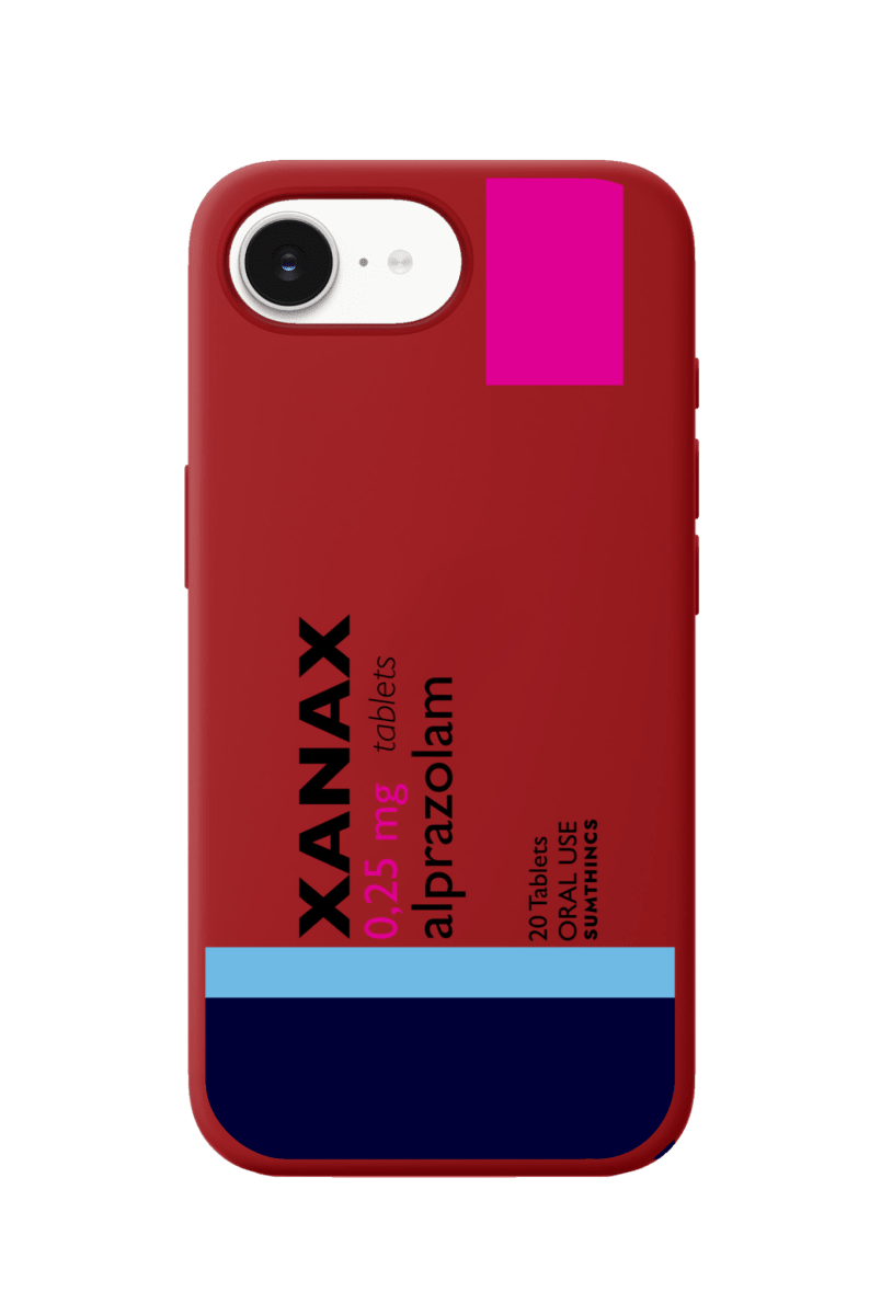 iPhone 16E Xanax Premium Telefon Kılıfı Kırmızı - Sumthincs