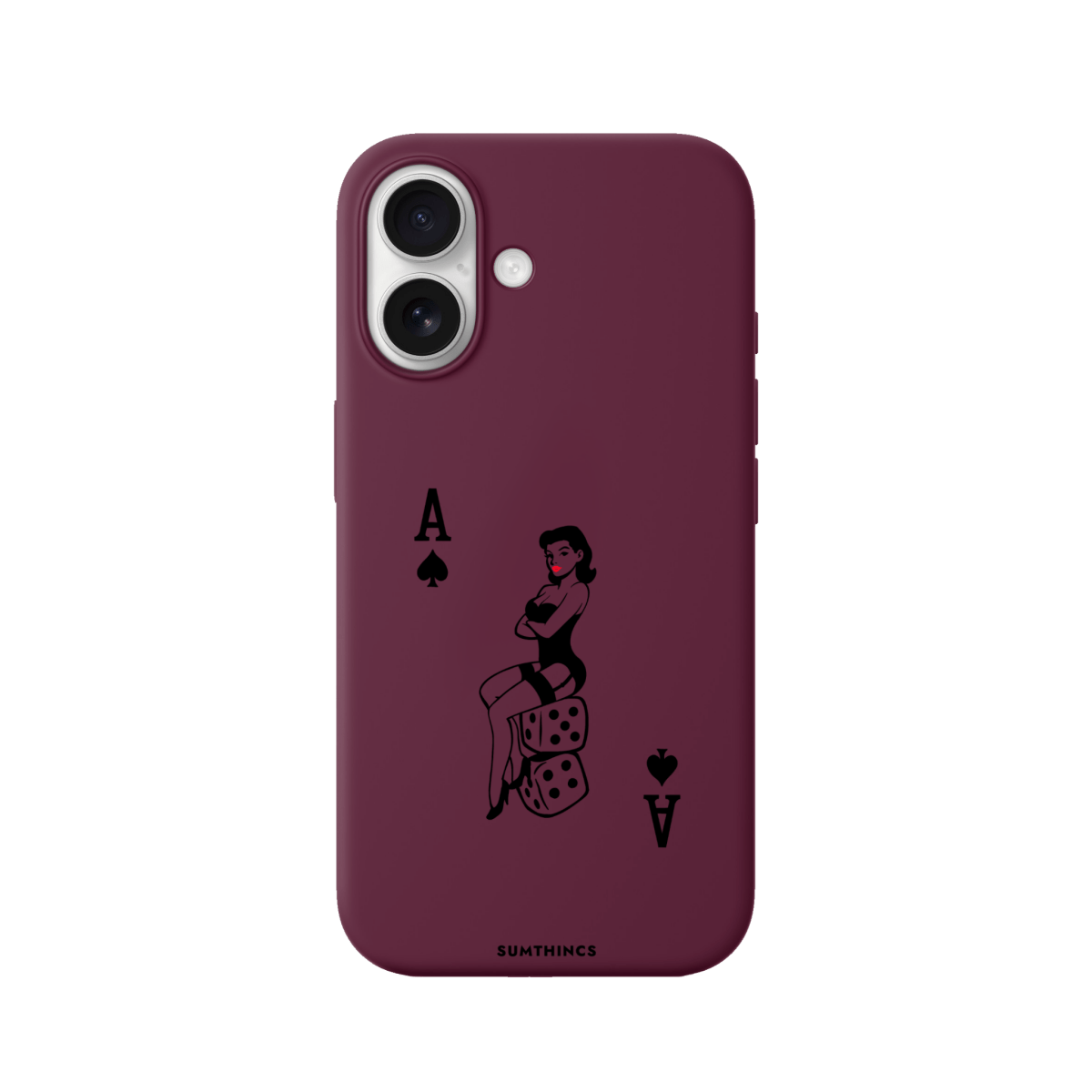 iPhone 17 Ace Queen Premium Telefon Kılıfı Bordo - SUMTHINCS