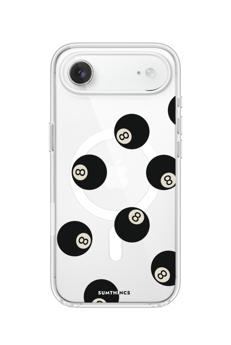 iPhone 17 Air 8Ball Clear Magsafe Şeffaf Telefon Kılıfı - SUMTHINCS