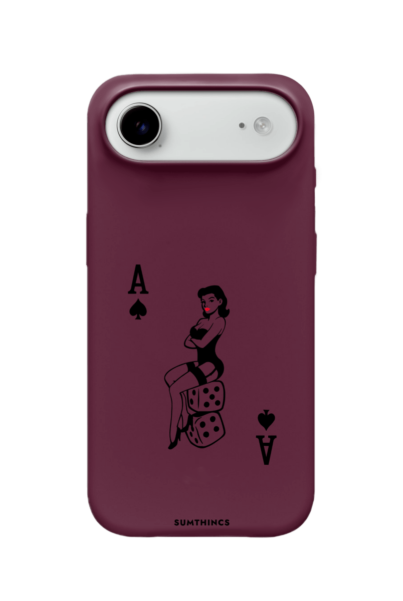 iPhone 17 Air Ace Queen Premium Telefon Kılıfı Bordo - SUMTHINCS