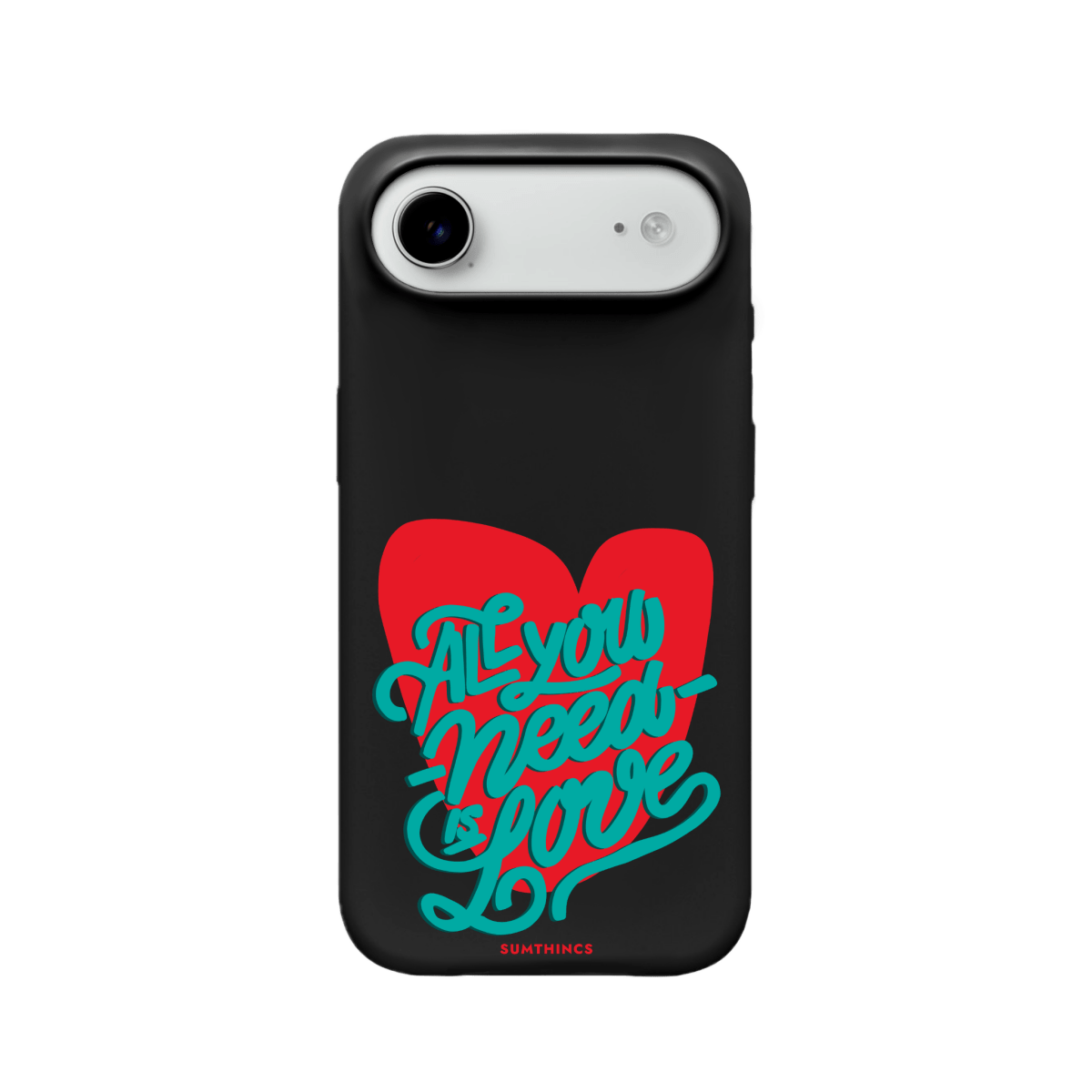 iPhone 17 Air All You Need is Love Premium Telefon Kılıfı Siyah - SUMTHINCS
