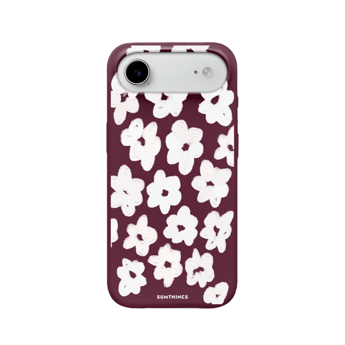 iPhone 17 Air Blossoms Premium Telefon Kılıfı Bordo - SUMTHINCS