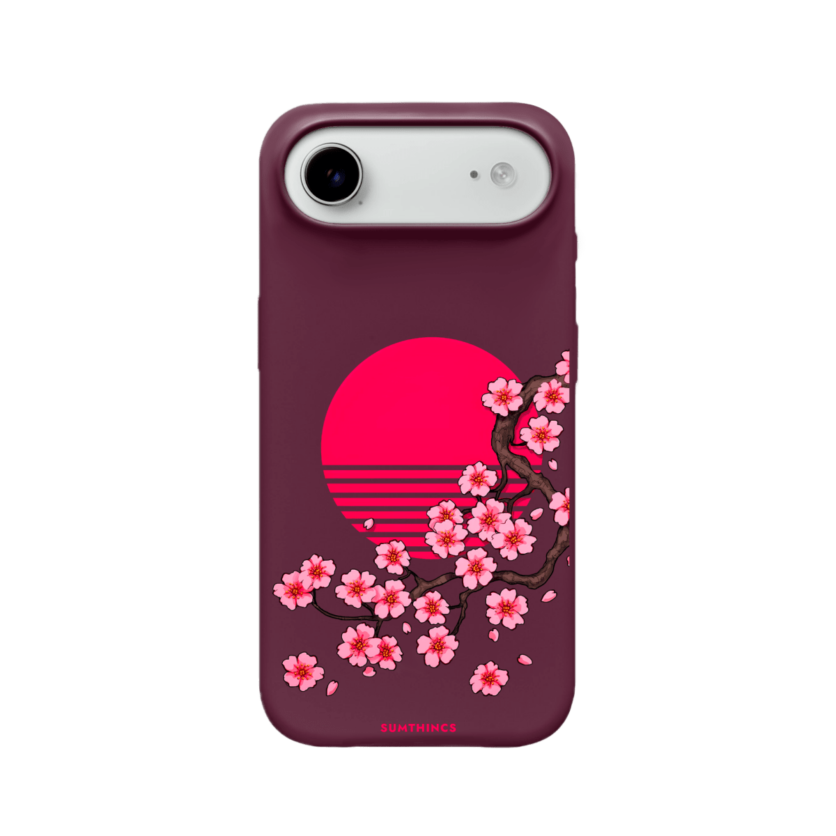 iPhone 17 Air Cherry Blossom Dawn Premium Telefon Kılıfı Bordo - SUMTHINCS