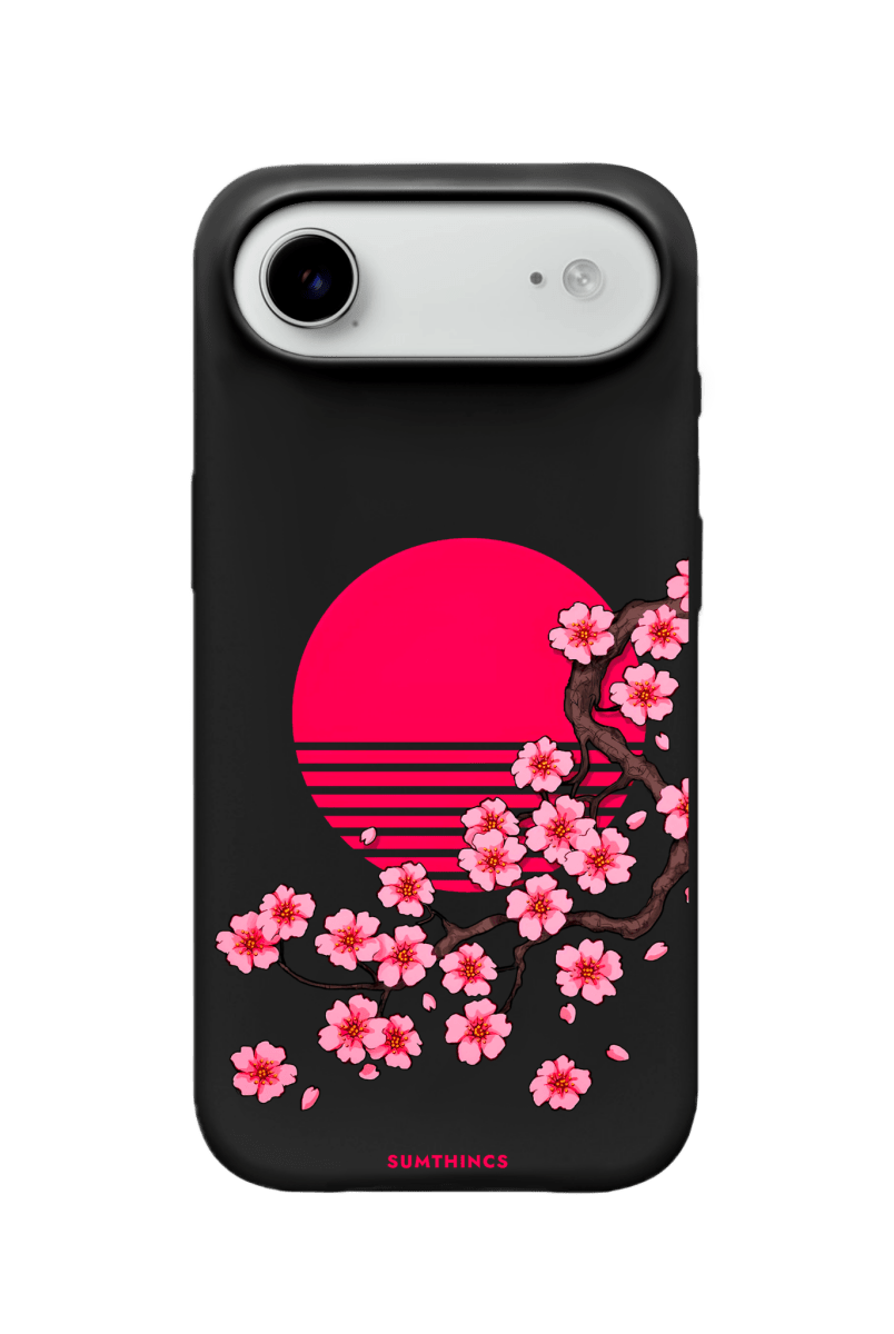 iPhone 17 Air Cherry Blossom Dawn Premium Telefon Kılıfı Siyah - SUMTHINCS