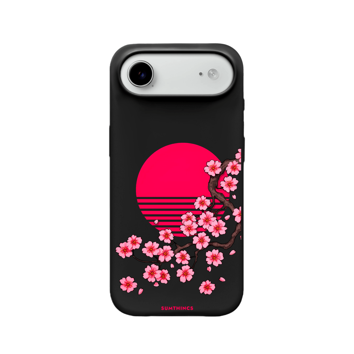 iPhone 17 Air Cherry Blossom Dawn Premium Telefon Kılıfı Siyah - SUMTHINCS