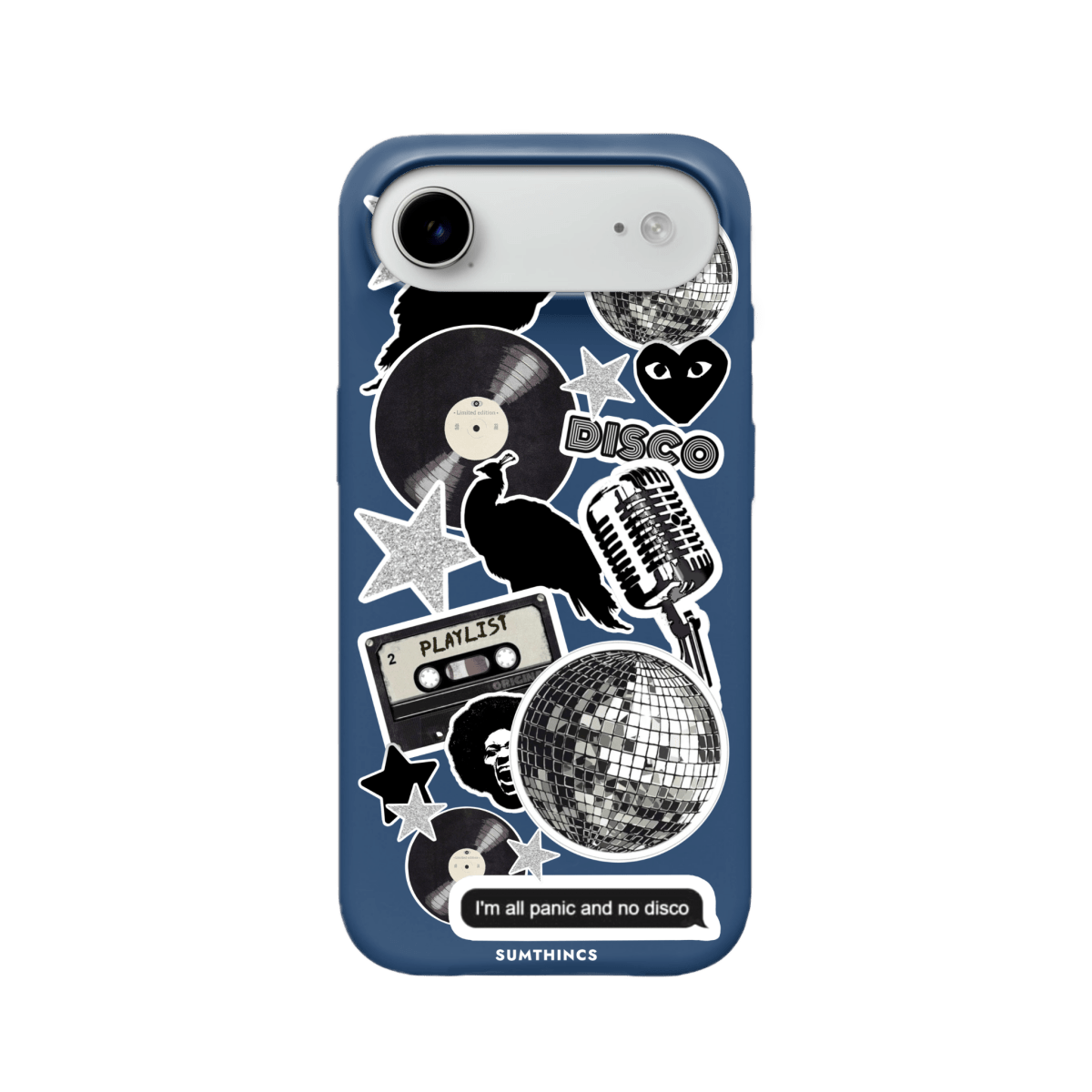 iPhone 17 Air Disco Stickers Premium Telefon Kılıfı Pasifik Mavi - SUMTHINCS