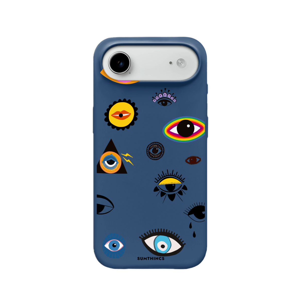 iPhone 17 Air Eye Stickers Premium Telefon Kılıfı Pasifik Mavi - SUMTHINCS