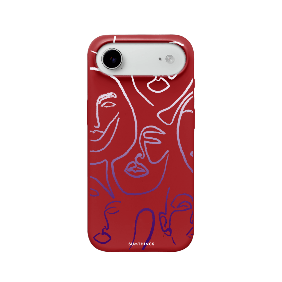 iPhone 17 Air Faces Premium Telefon Kılıfı Kırmızı - SUMTHINCS