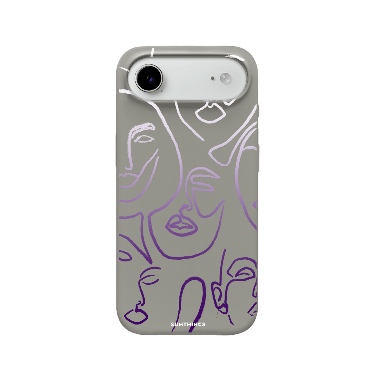 iPhone 17 Air Faces Premium Telefon Kılıfı Gri - SUMTHINCS