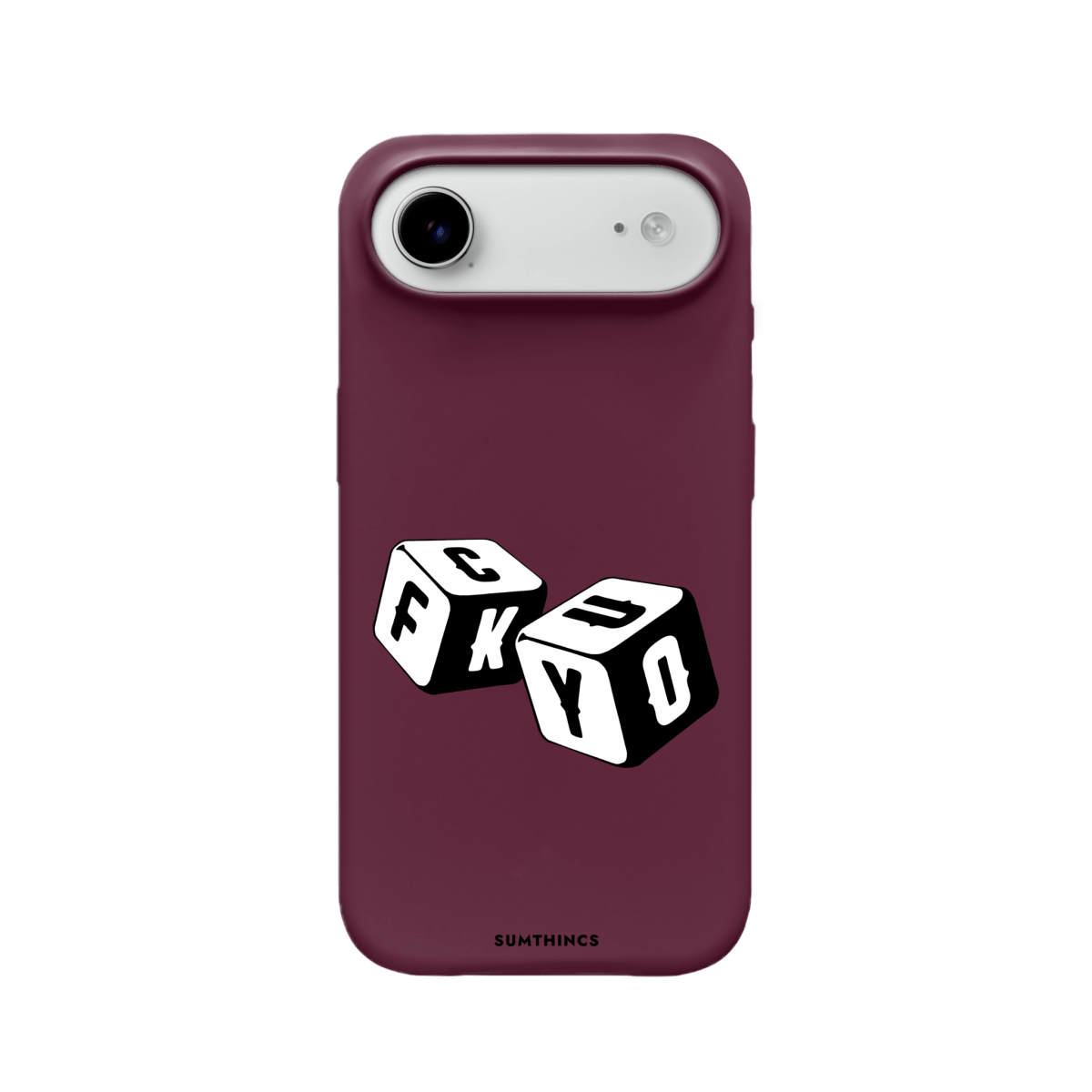 iPhone 17 Air Fck You Premium Telefon Kılıfı Bordo - SUMTHINCS