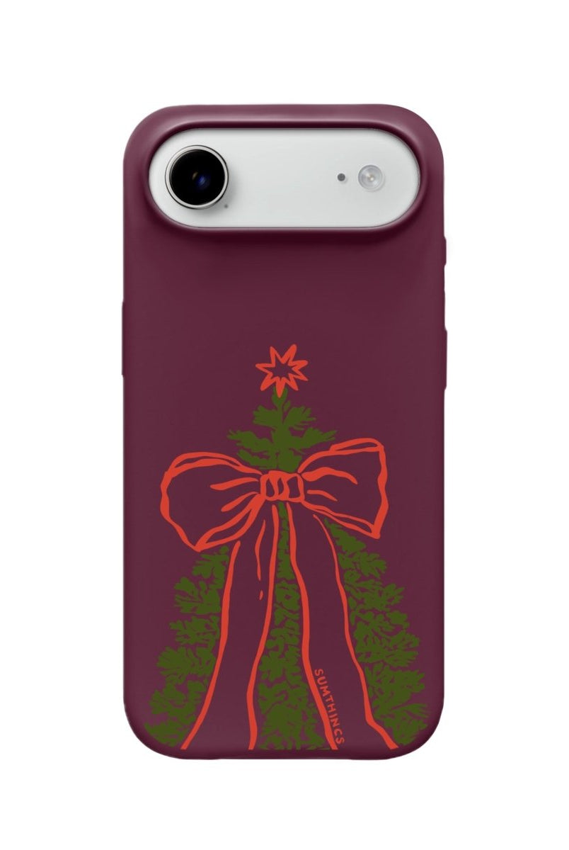 iPhone 17 Air Festive Ribbon Premium Telefon Kılıfı Bordo - SUMTHINCS