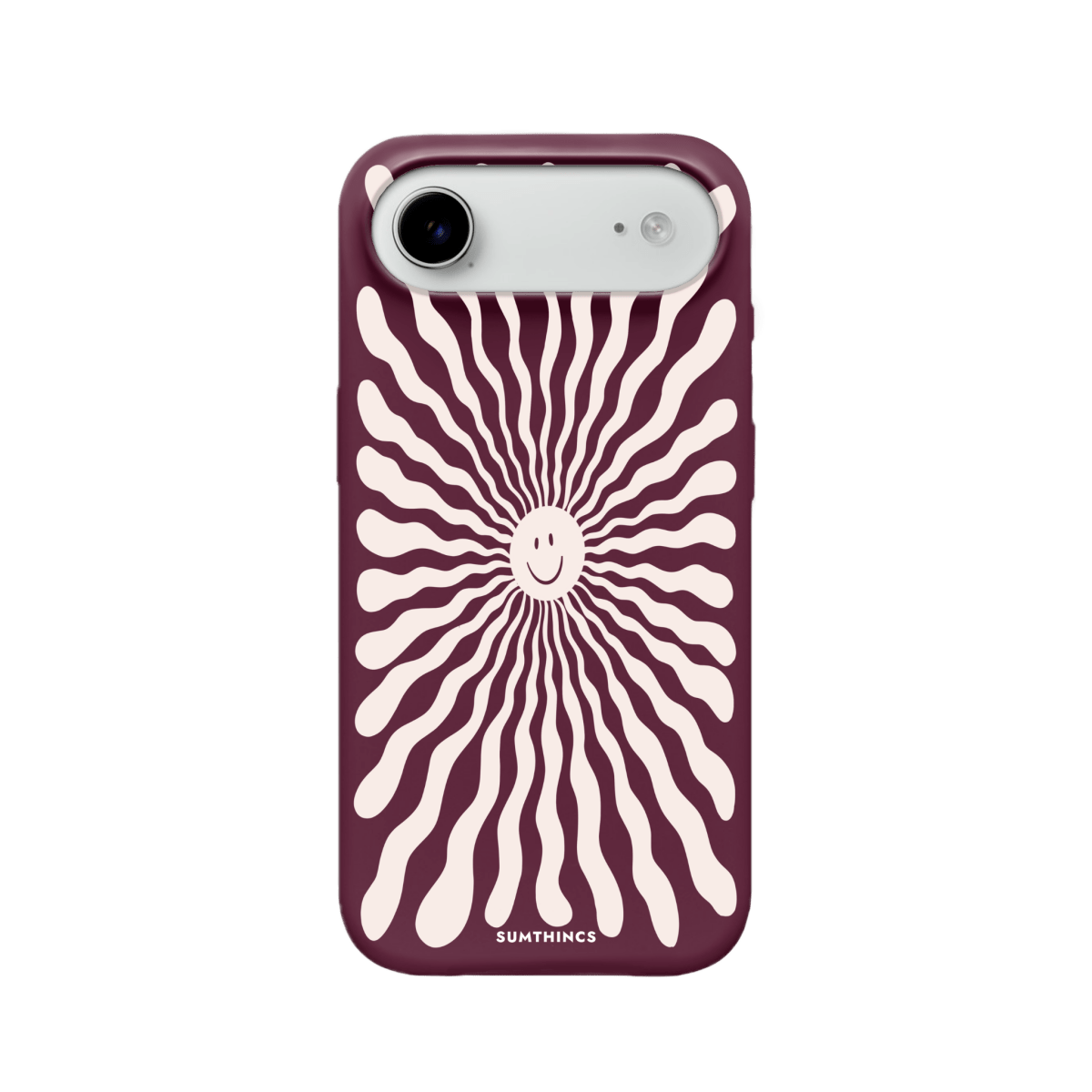 iPhone 17 Air Happy Little Sun Premium Telefon Kılıfı Bordo - SUMTHINCS