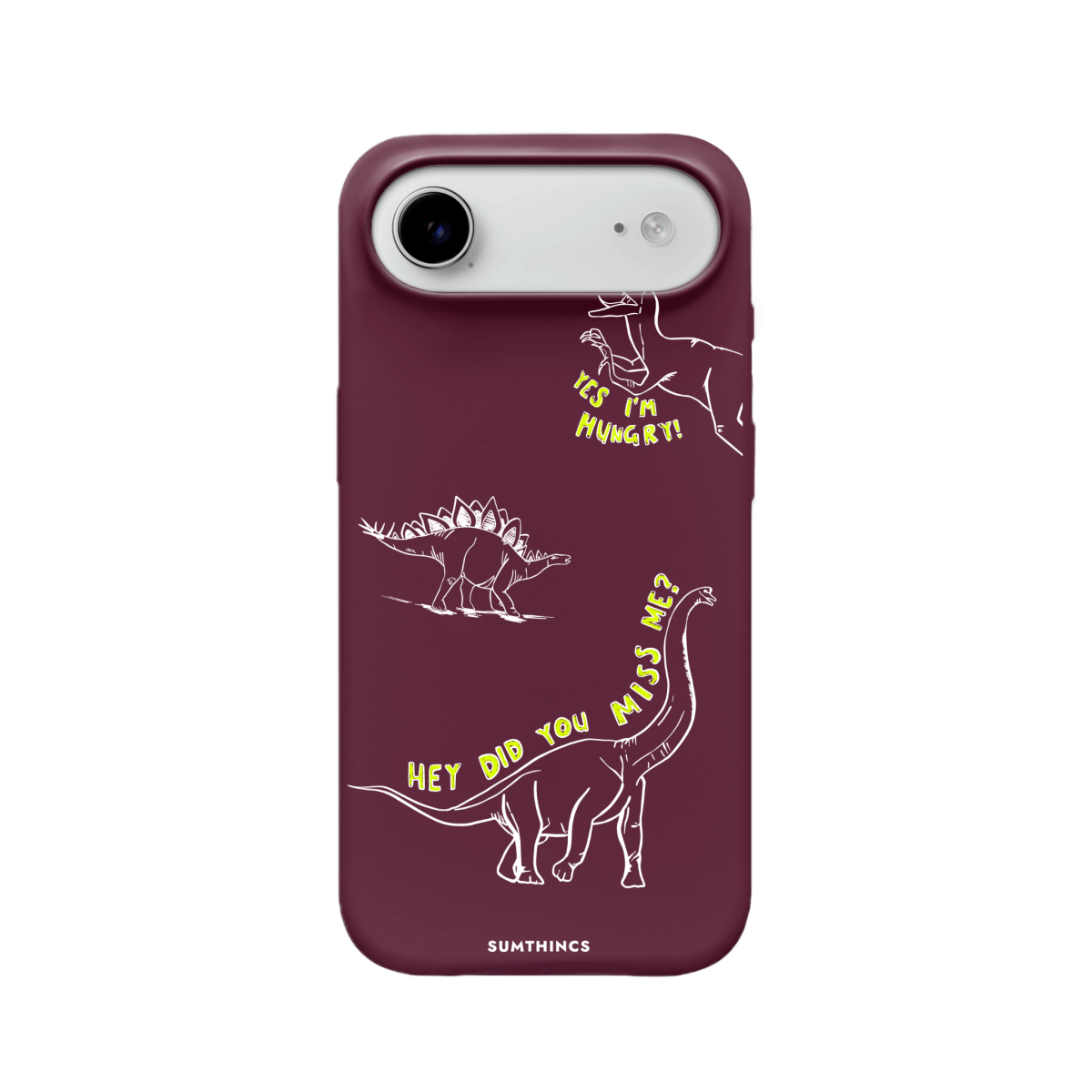 iPhone 17 Air Hey Did You Miss Me? Premium Telefon Kılıfı Bordo - SUMTHINCS