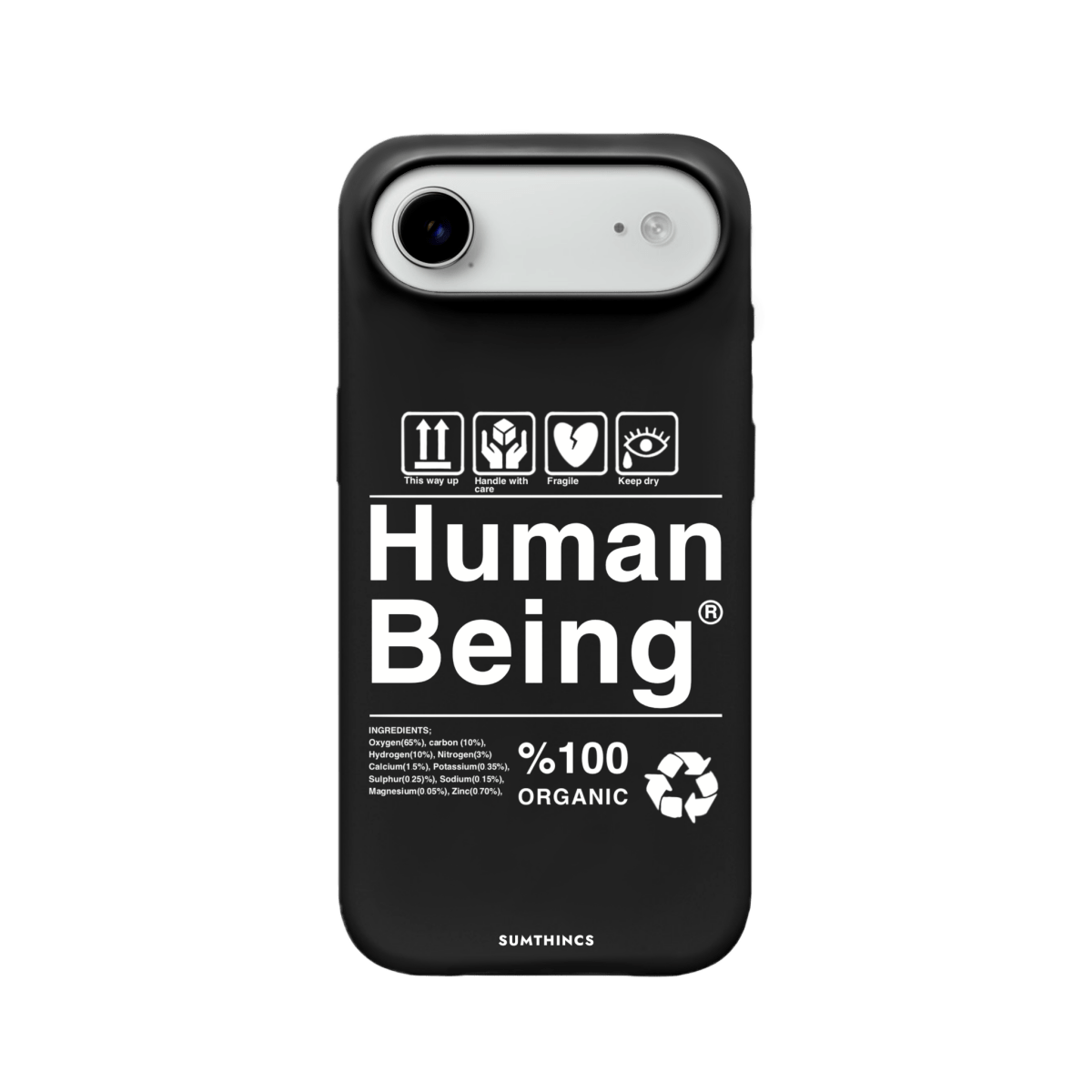 iPhone 17 Air Human Being Premium Telefon Kılıfı Siyah - SUMTHINCS