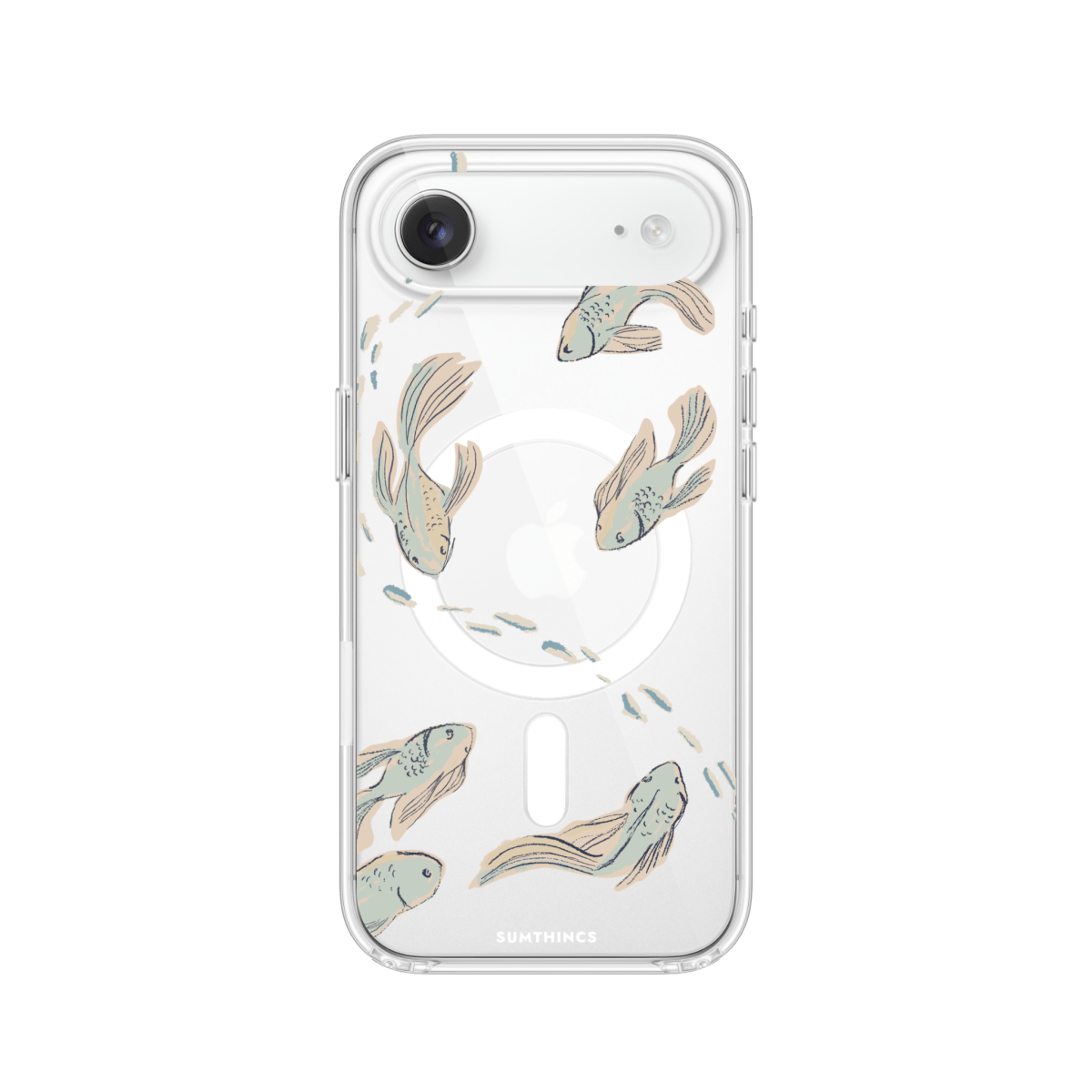 iPhone 17 Air Koi Fish Clear Magsafe Şeffaf Telefon Kılıfı - SUMTHINCS