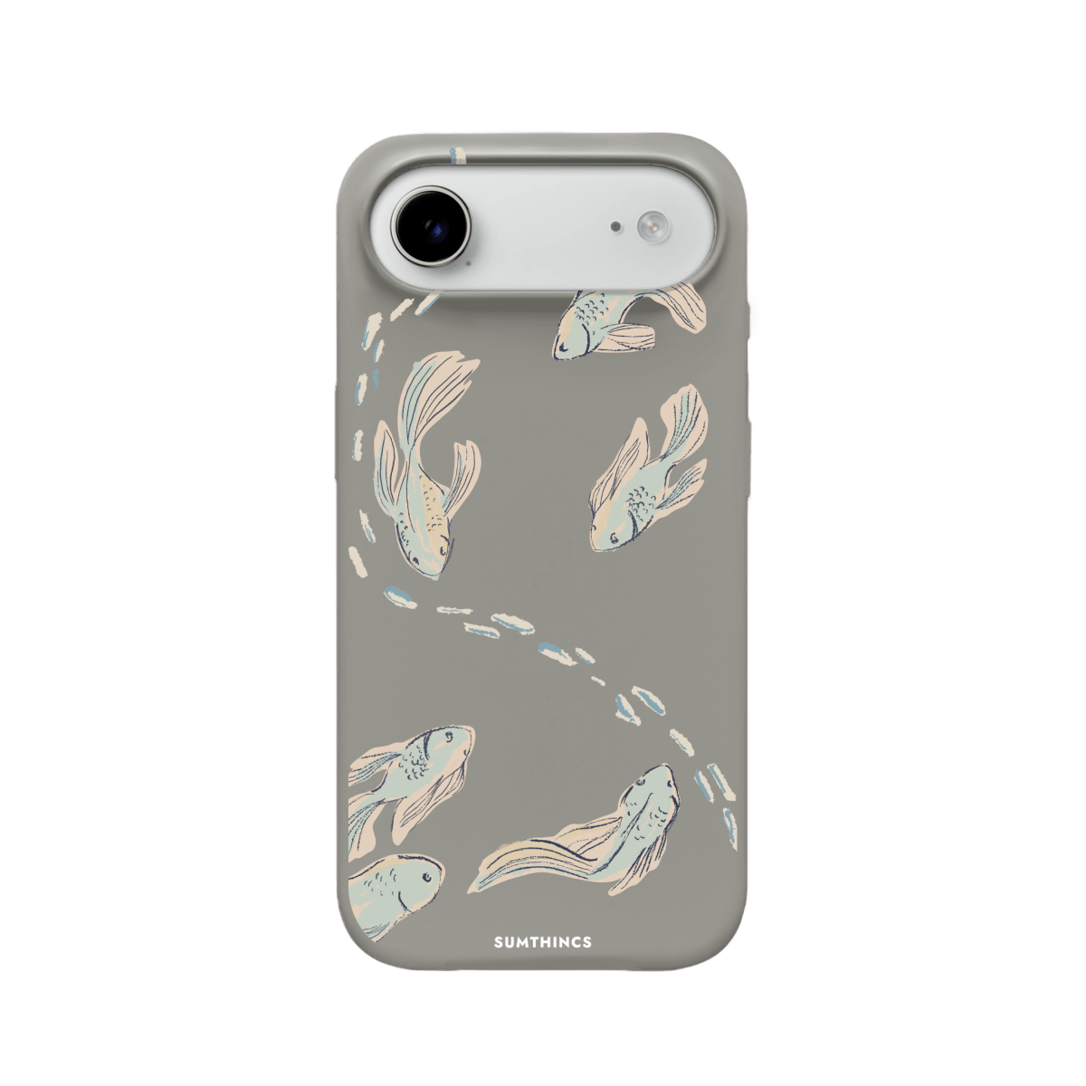 iPhone 17 Air Koi Fish Premium Telefon Kılıfı Gri - SUMTHINCS