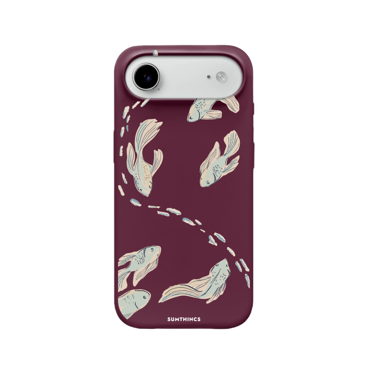 iPhone 17 Air Koi Fish Premium Telefon Kılıfı Bordo - SUMTHINCS