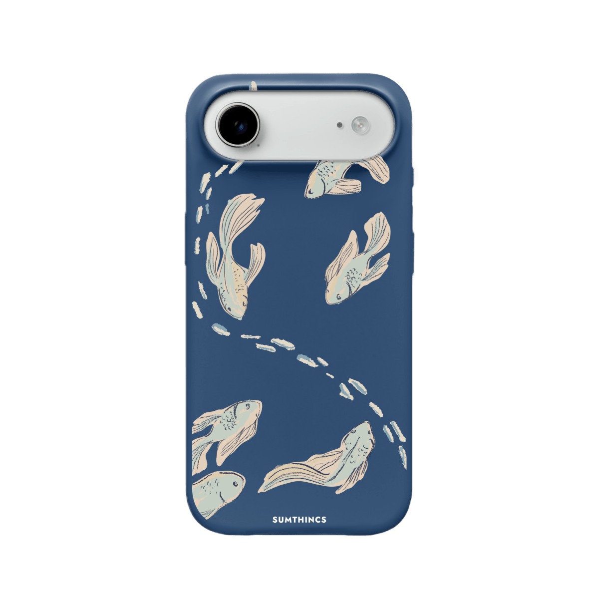 iPhone 17 Air Koi Fish Premium Telefon Kılıfı Pasifik Mavi - SUMTHINCS