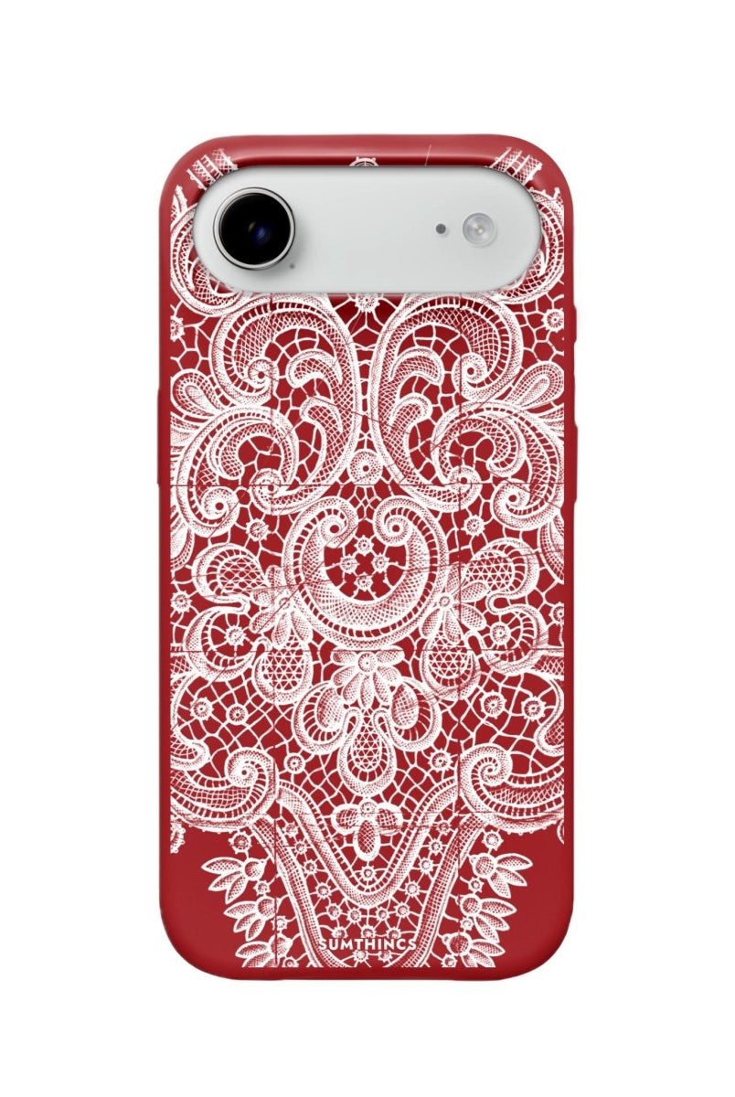 iPhone 17 Air Lacework Premium Telefon Kılıfı Kırmızı - SUMTHINCS
