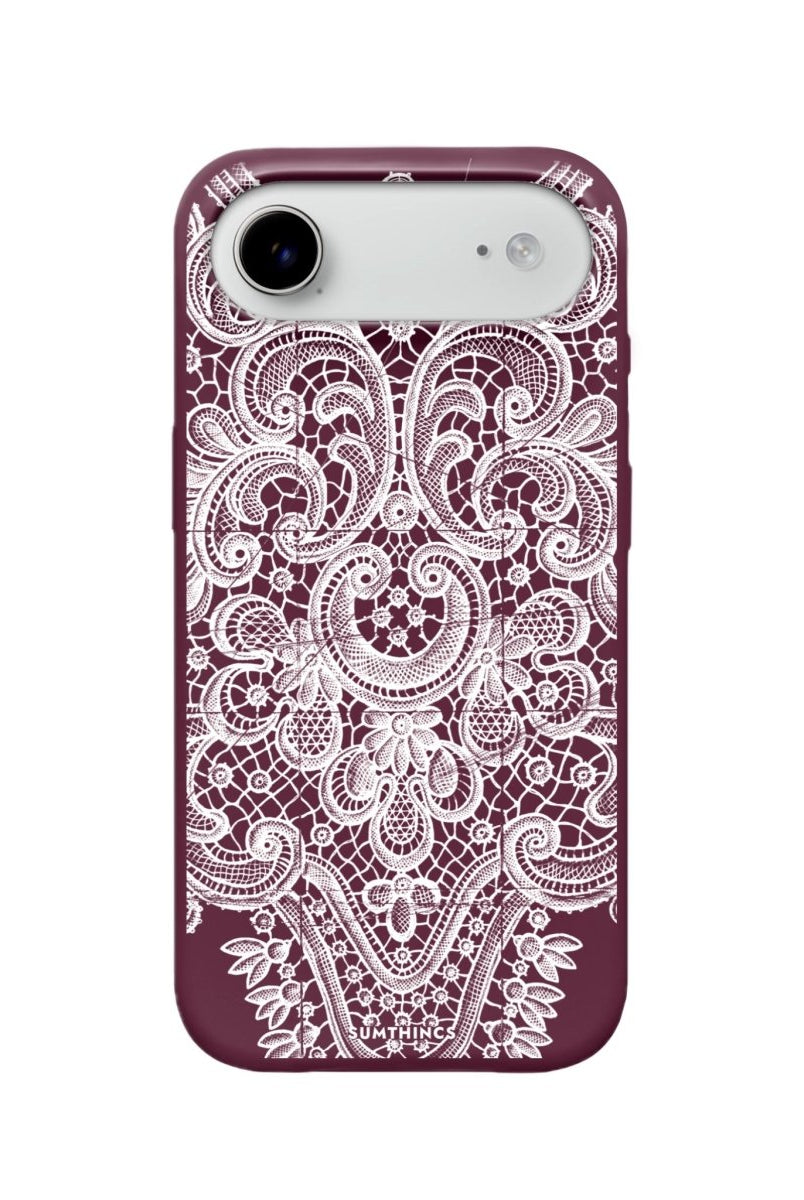iPhone 17 Air Lacework Premium Telefon Kılıfı Bordo - SUMTHINCS
