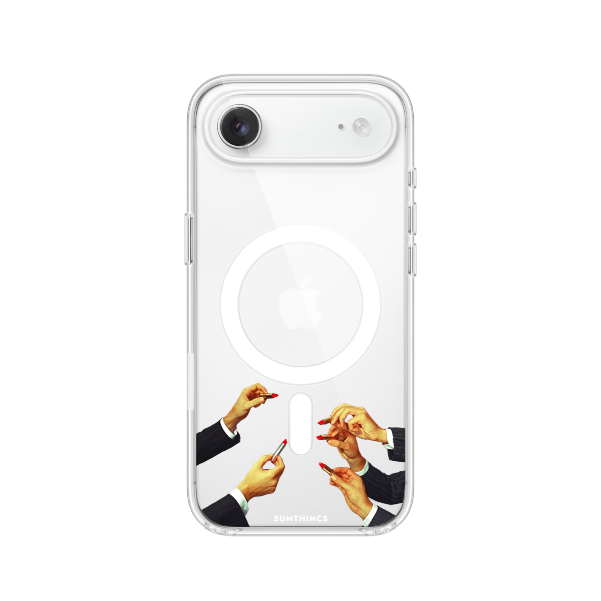 iPhone 17 Air Lipstick Clear Magsafe Şeffaf Telefon Kılıfı - SUMTHINCS