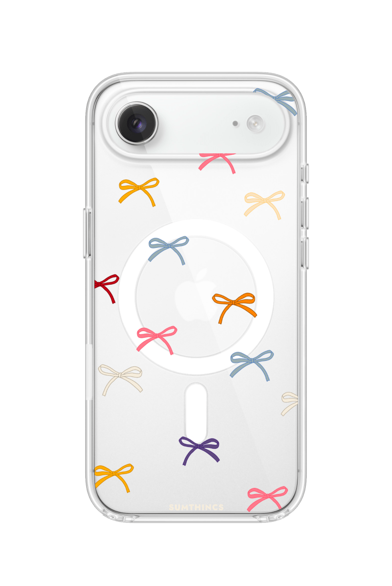 iPhone 17 Air Little Bows Clear Magsafe Şeffaf Telefon Kılıfı - SUMTHINCS