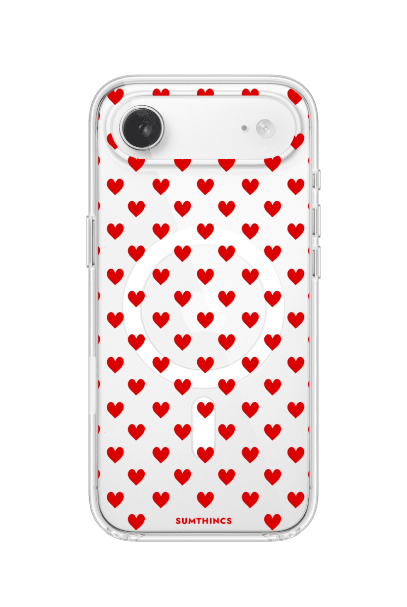 iPhone 17 Air Little Hearts Clear Magsafe Telefon Kılıfı - SUMTHINCS