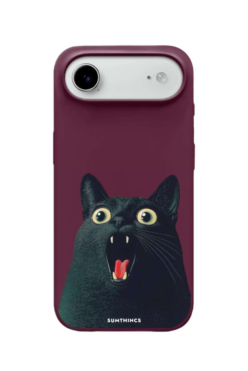 iPhone 17 Air Meoww Premium Telefon Kılıfı Bordo - SUMTHINCS