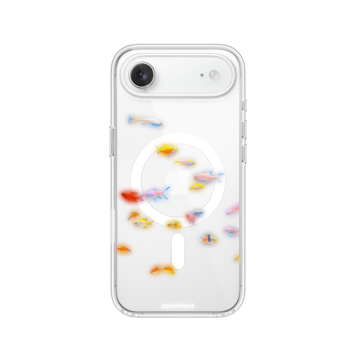iPhone 17 Air Neon Fish Clear Magsafe Şeffaf Telefon Kılıfı - SUMTHINCS