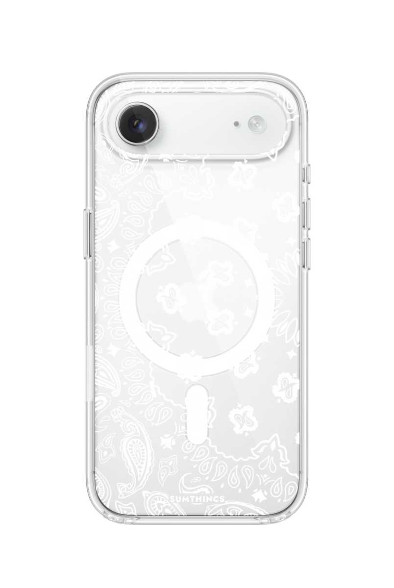 iPhone 17 Air Paisley Clear Magsafe Şeffaf Telefon Kılıfı - SUMTHINCS
