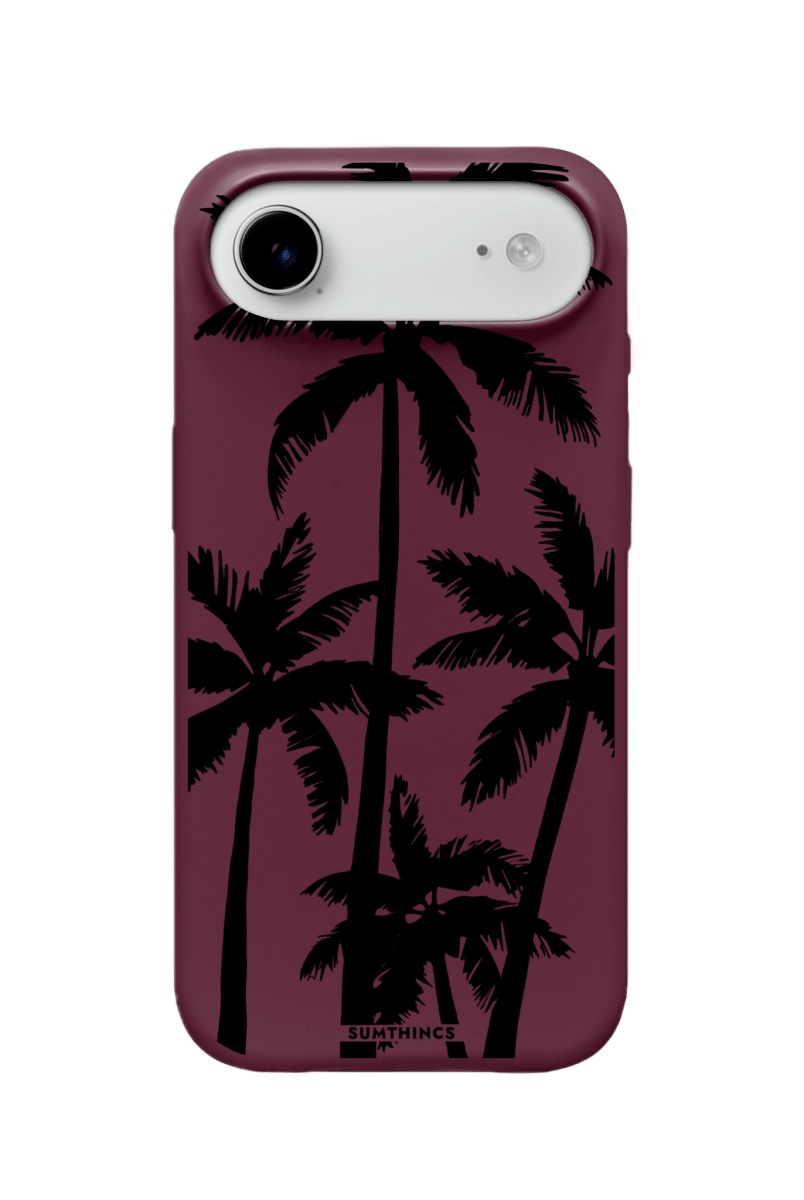 iPhone 17 Air Palm Trees Premium Telefon Kılıfı Bordo - SUMTHINCS