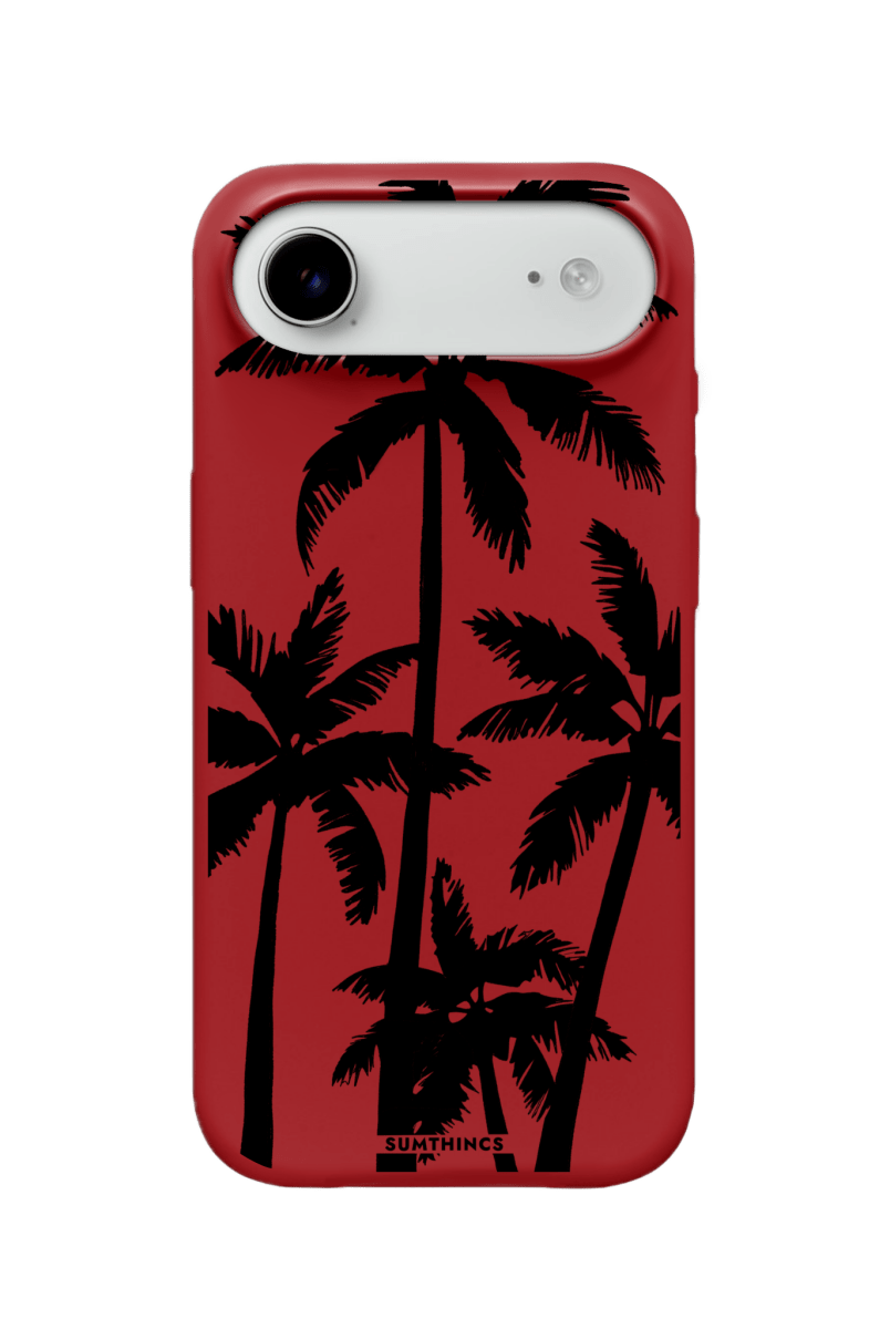 iPhone 17 Air Palm Trees Premium Telefon Kılıfı Kırmızı - SUMTHINCS