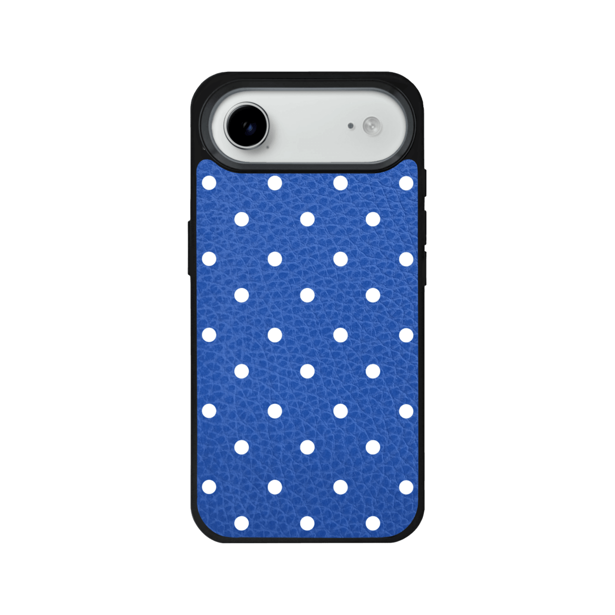 iPhone 17 Air Polka Dot Leather Deri Telefon Kılıfı Mavi - SUMTHINCS