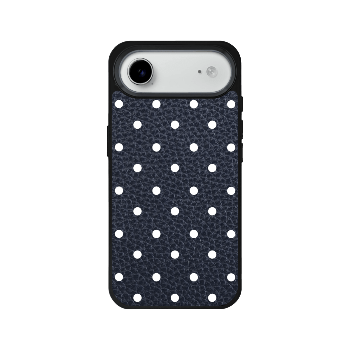 iPhone 17 Air Polka Dot Leather Deri Telefon Kılıfı Pasifik Mavi - SUMTHINCS