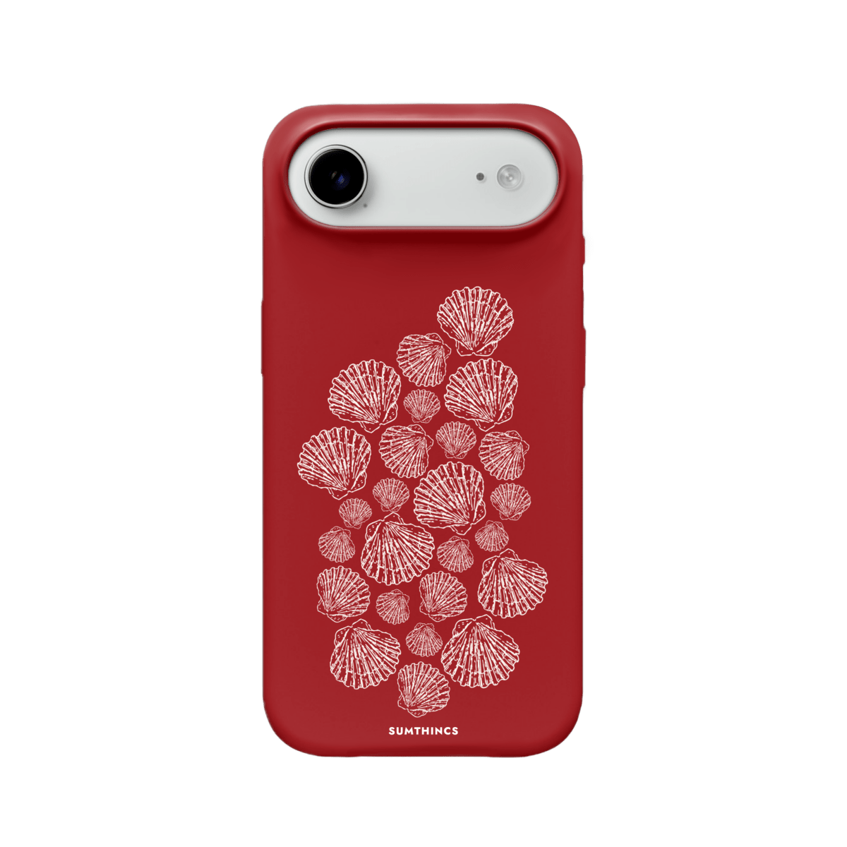 iPhone 17 Air Shell Print Premium Telefon Kılıfı Kırmızı - SUMTHINCS