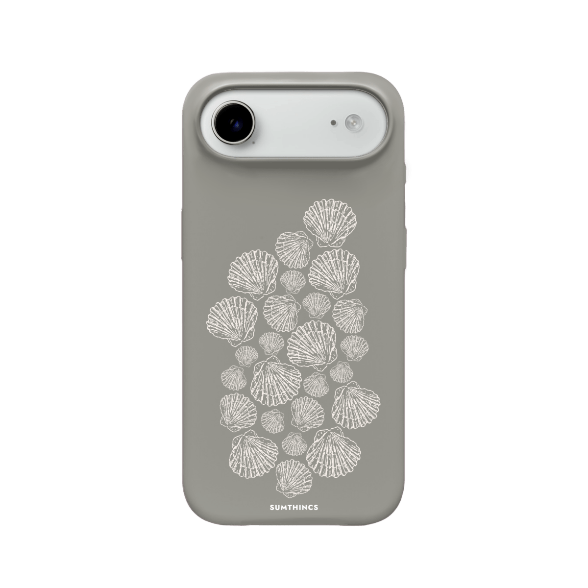 iPhone 17 Air Shell Print Premium Telefon Kılıfı Gri - SUMTHINCS