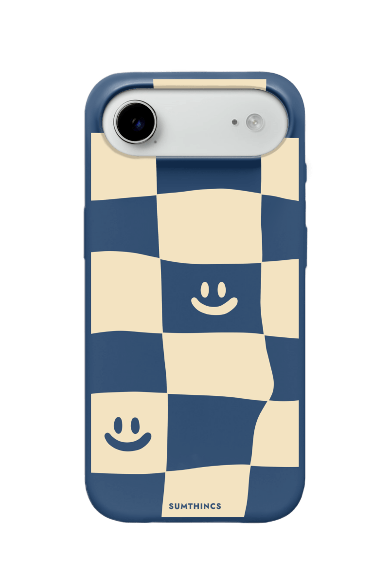 iPhone 17 Air Smiling Check Premium Telefon Kılıfı Pasifik Mavi - SUMTHINCS