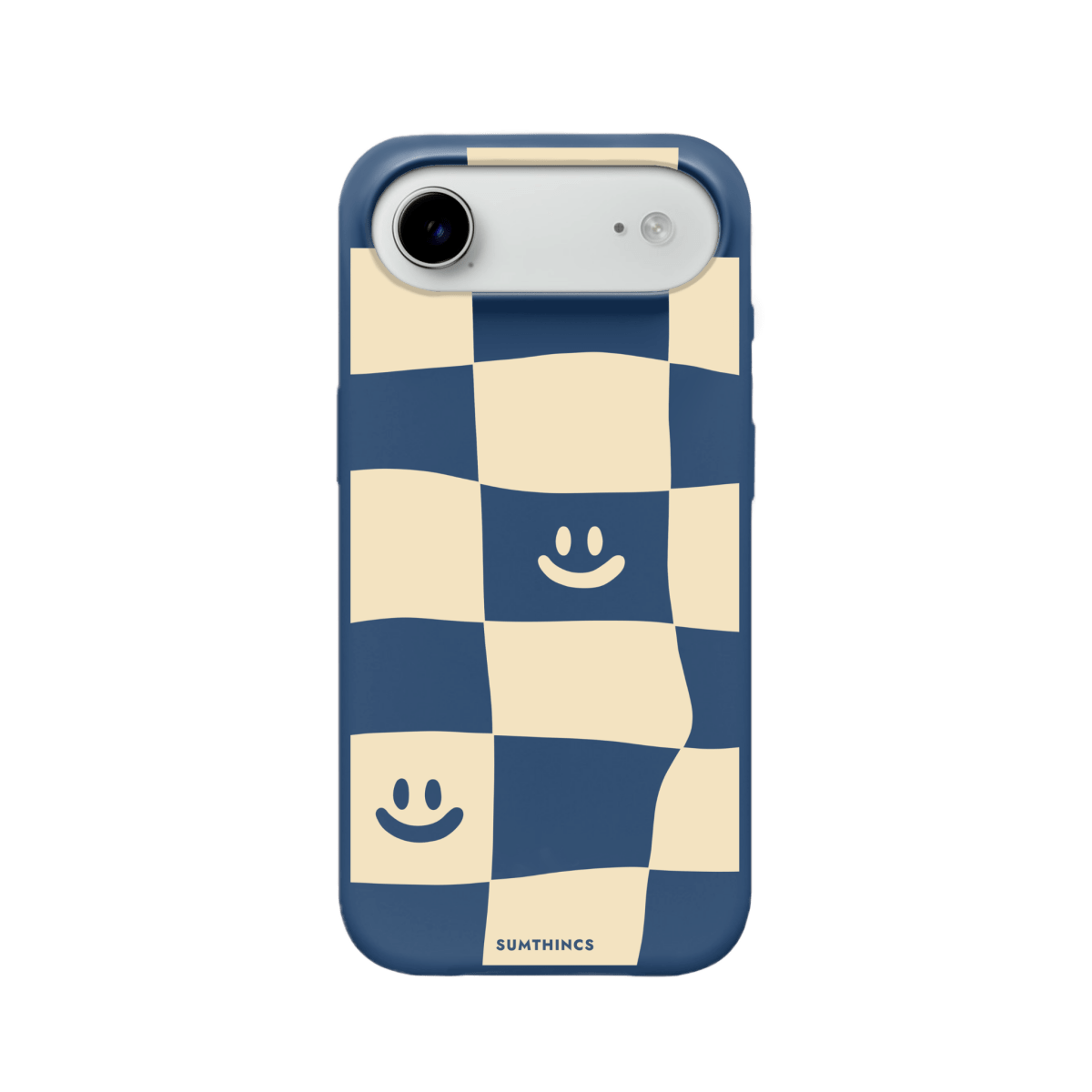 iPhone 17 Air Smiling Check Premium Telefon Kılıfı Pasifik Mavi - SUMTHINCS