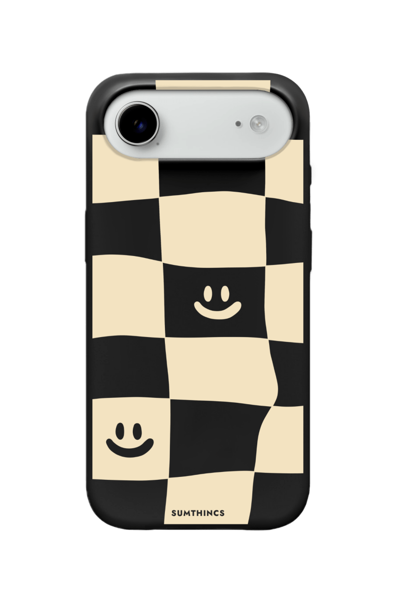 iPhone 17 Air Smiling Check Premium Telefon Kılıfı Siyah - SUMTHINCS