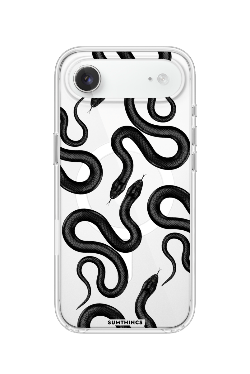 iPhone 17 Air Snakes Clear Magsafe Şeffaf Telefon Kılıfı - SUMTHINCS