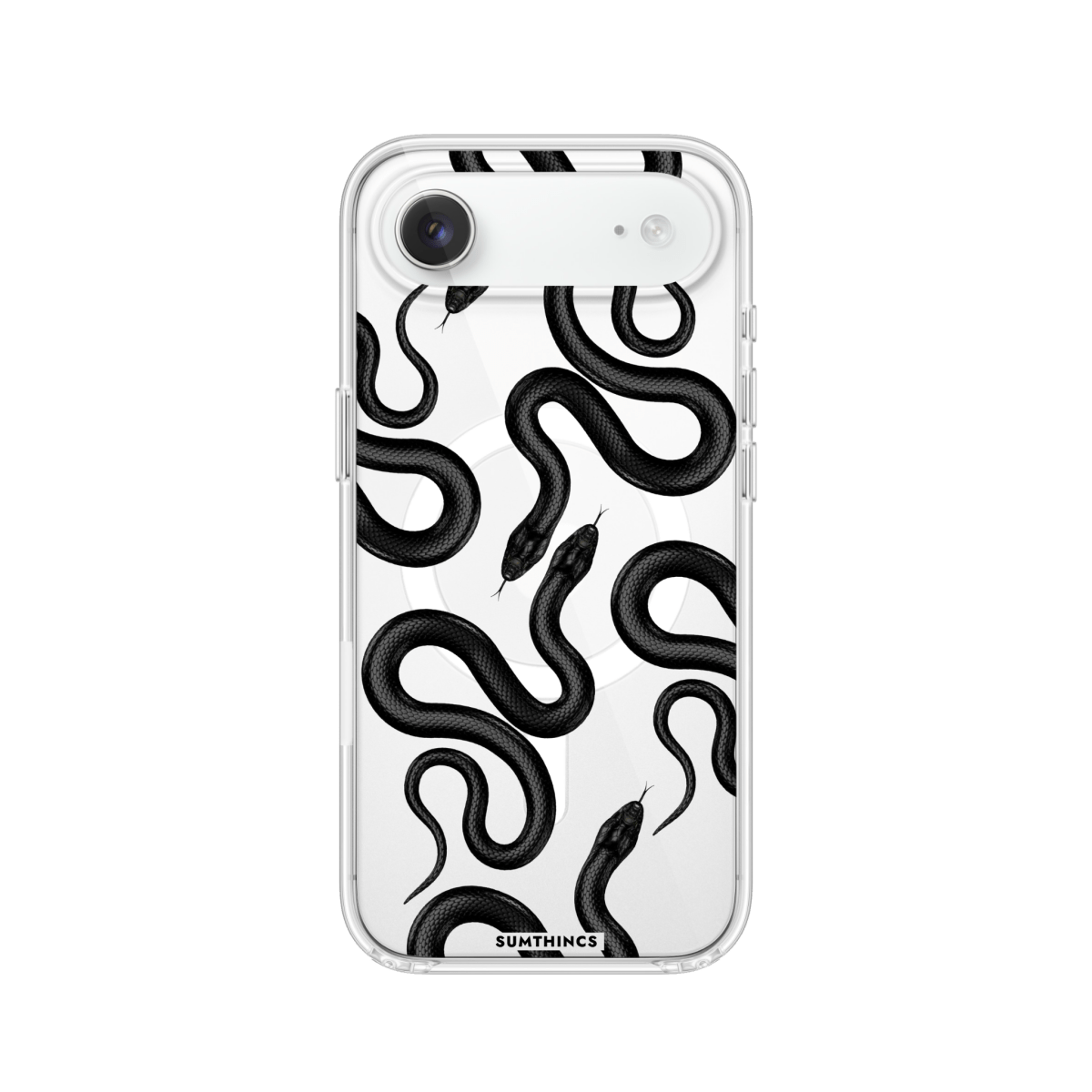 iPhone 17 Air Snakes Clear Magsafe Şeffaf Telefon Kılıfı - SUMTHINCS