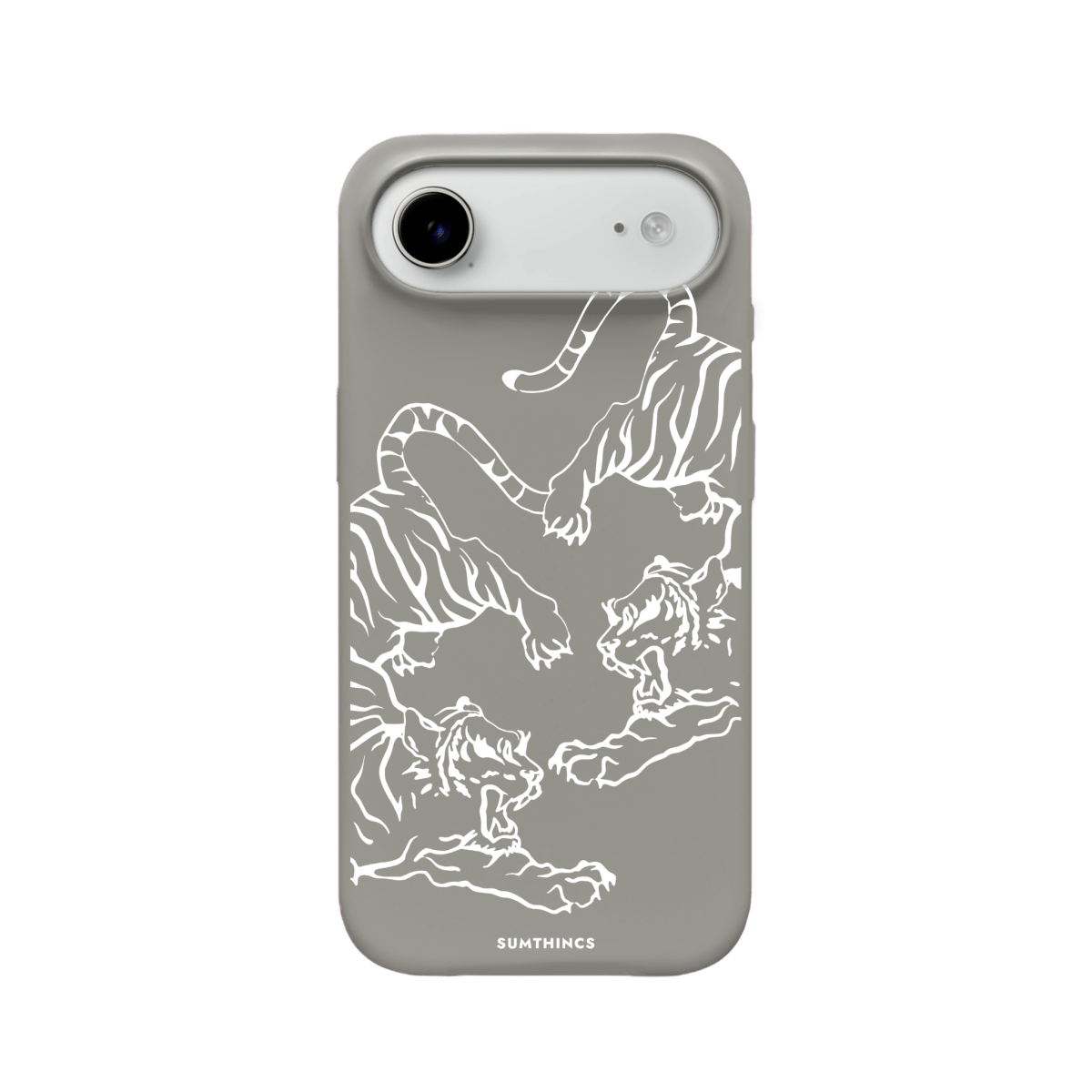 iPhone 17 Air Tigers Premium Telefon Kılıfı Gri - SUMTHINCS